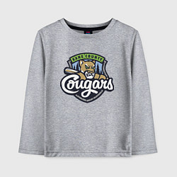 Лонгслив хлопковый детский Kane County Cougars - baseball team, цвет: меланж