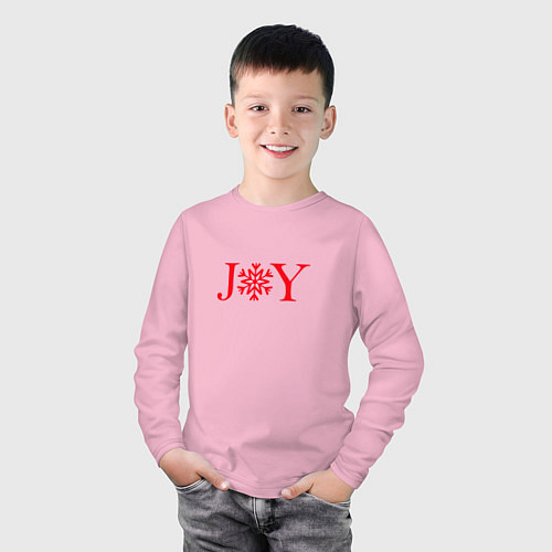 Детский лонгслив Чуто прелесть снежинка / Светло-розовый – фото 3