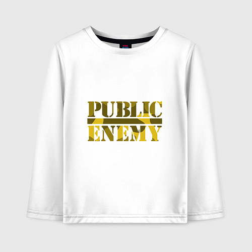 Детский лонгслив Public Enemy Rap / Белый – фото 1