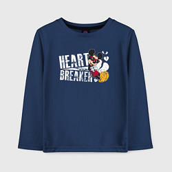 Лонгслив хлопковый детский Mickey heart Breaker, цвет: тёмно-синий