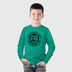 Лонгслив хлопковый детский Cмешанные боевые искусства, цвет: зеленый — фото 2