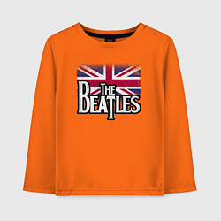 Лонгслив хлопковый детский The Beatles Great Britain Битлз, цвет: оранжевый