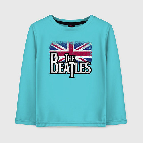 Детский лонгслив The Beatles Great Britain Битлз / Бирюзовый – фото 1