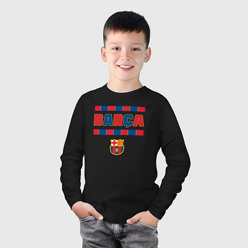 Детский лонгслив Barcelona FC ФК Барселона / Черный – фото 3