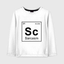 Детский лонгслив САРКАЗМ - SARCASM, Sc Таблица Менделеева