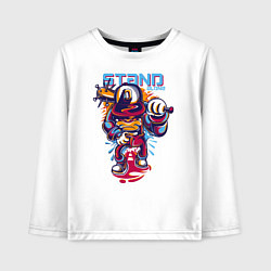 Детский лонгслив Крутой пёс с битой хулиган