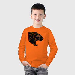 Лонгслив хлопковый детский Triangle pantera, цвет: оранжевый — фото 2