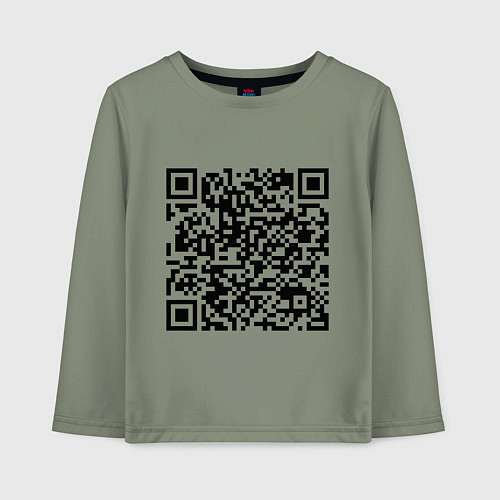 Детский лонгслив QR-код Скала Джонсон / Авокадо – фото 1