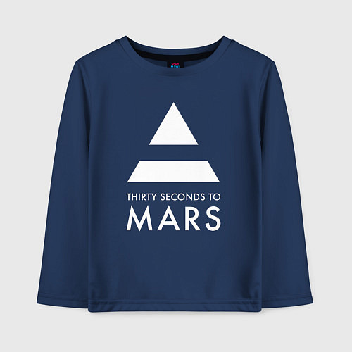 Детский лонгслив 30 Seconds to Mars: 30 секунд / Тёмно-синий – фото 1
