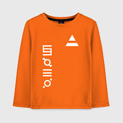 Лонгслив хлопковый детский 30 секунд до марса лого, цвет: оранжевый