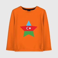 Лонгслив хлопковый детский Azerbaijan Star, цвет: оранжевый
