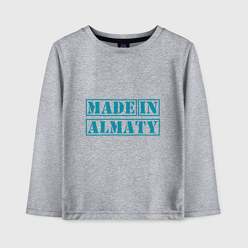 Детский лонгслив Алматы Казахстан / Меланж – фото 1