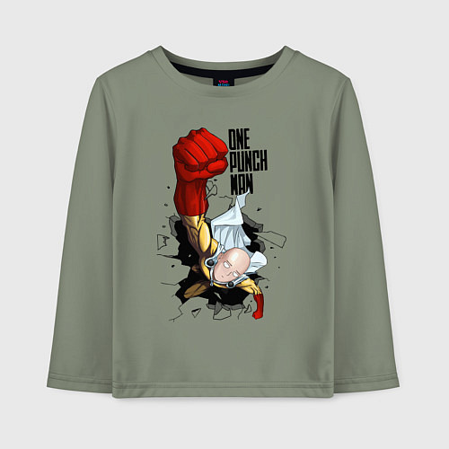 Детский лонгслив Saitama One Punch / Авокадо – фото 1