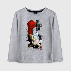 Лонгслив хлопковый детский Saitama One Punch, цвет: меланж