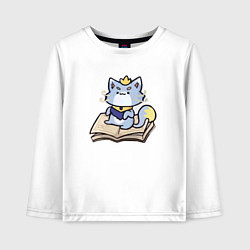 Лонгслив хлопковый детский The Magical Cat Yuumi, цвет: белый