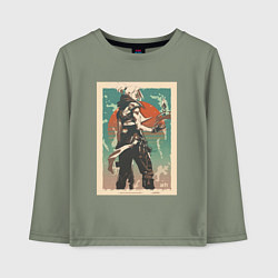 Лонгслив хлопковый детский Jett art, цвет: авокадо