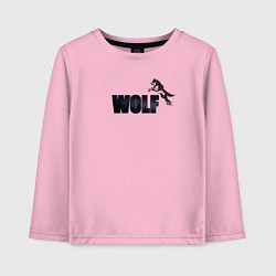 Лонгслив хлопковый детский Wolf brand, цвет: светло-розовый