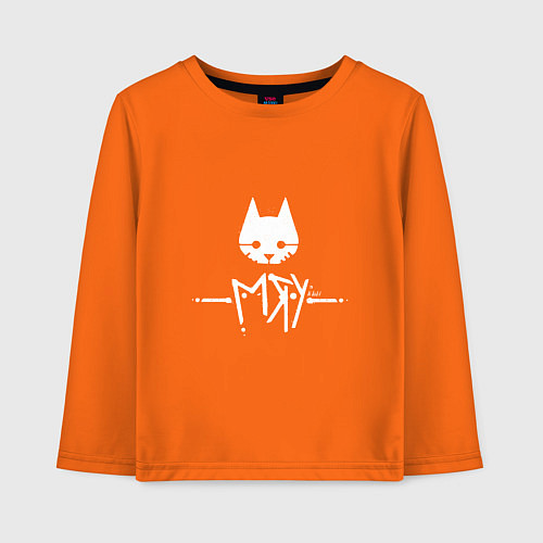 Детский лонгслив Stray: Мяу / Оранжевый – фото 1