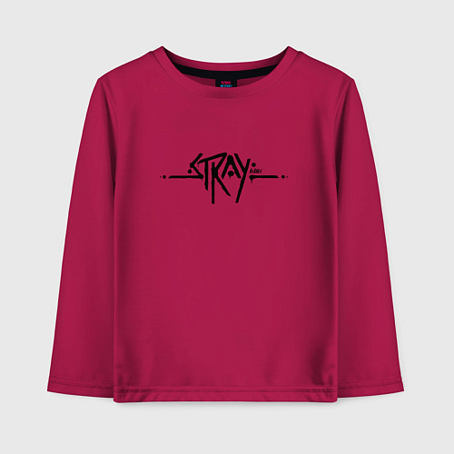 Детский лонгслив Stray Logo / Маджента – фото 1