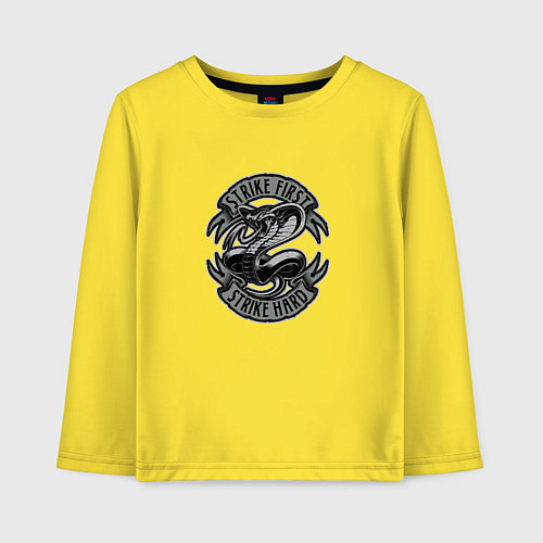 Детский лонгслив Cobra Kai Logo / Желтый – фото 1