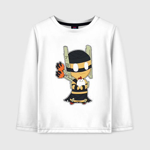 Детский лонгслив Shadow Shaman Chibi / Белый – фото 1