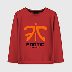 Лонгслив хлопковый детский Dota 2: Fnatic Team, цвет: красный