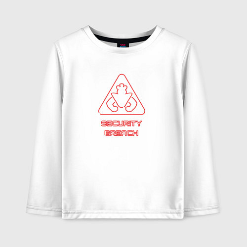 Детский лонгслив FNAF Security Breach logo / Белый – фото 1