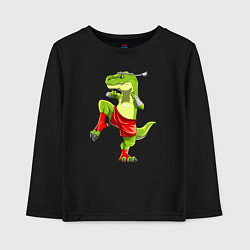 Лонгслив хлопковый детский Дино Муай Тай, цвет: черный