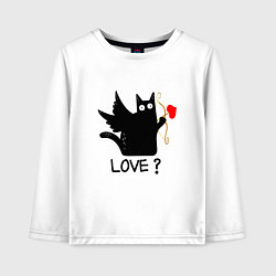 Детский лонгслив LOVE CAT WHAT cat