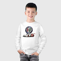 Лонгслив хлопковый детский Alfa Romeo - motorsport, цвет: белый — фото 2