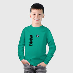 Лонгслив хлопковый детский BMW ато супер, цвет: зеленый — фото 2