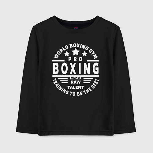 Детский лонгслив PRO BOXING / Черный – фото 1