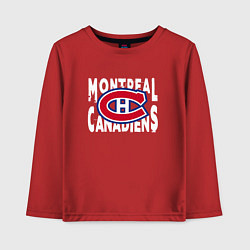 Лонгслив хлопковый детский Монреаль Канадиенс, Montreal Canadiens, цвет: красный