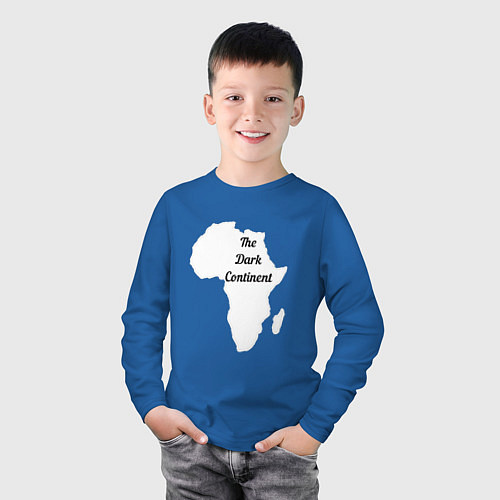 Детский лонгслив The Dark Continent Африка / Синий – фото 3