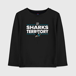 Лонгслив хлопковый детский SHARKS TERRITORY САН-ХОСЕ ШАРКС, цвет: черный