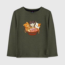 Детский лонгслив Kawaii Cat Ramen