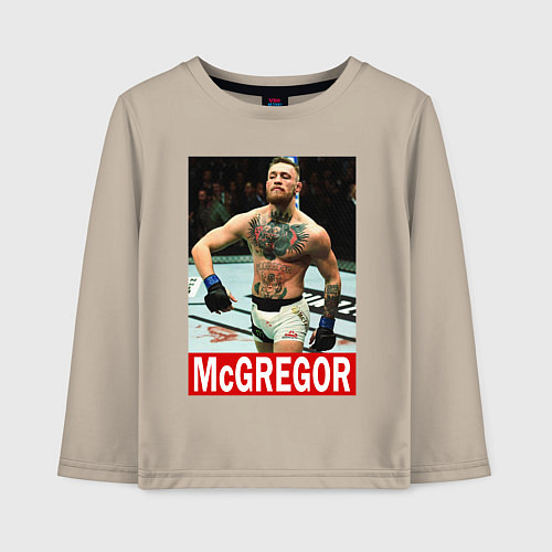 Детский лонгслив Конор МакГрегор McGregor / Миндальный – фото 1