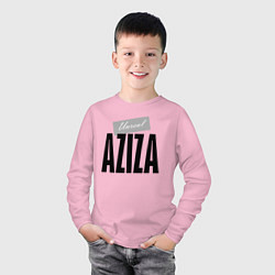 Лонгслив хлопковый детский Нереальная Азиза, цвет: светло-розовый — фото 2