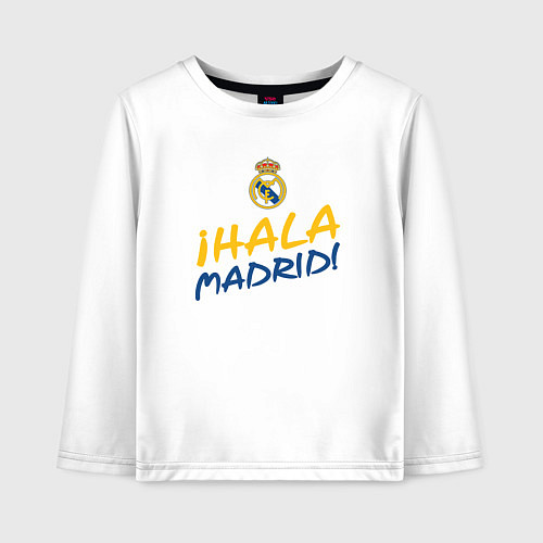 Детский лонгслив HALA MADRID, Real Madrid, Реал Мадрид / Белый – фото 1