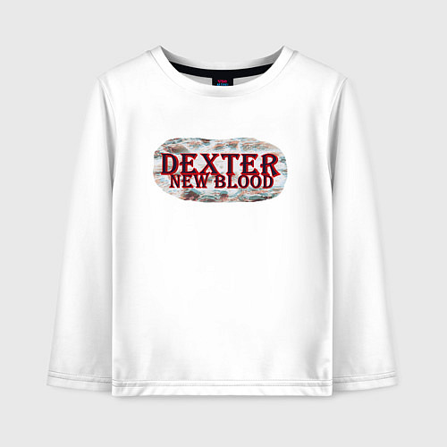 Детский лонгслив Декстер, новая кровь / Белый – фото 1
