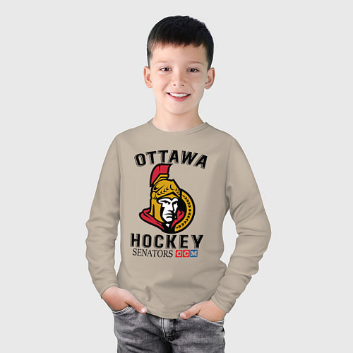 Детский лонгслив OTTAWA SENATORS ОТТАВА СЕНАТОРЗ / Миндальный – фото 3