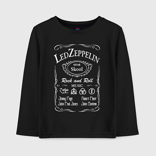 Детский лонгслив Led Zeppelin, Лед Зеппелин / Черный – фото 1
