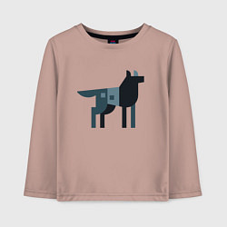 Детский лонгслив Wolf Minimalism