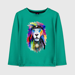 Лонгслив хлопковый детский Color lion! Neon!, цвет: зеленый