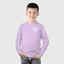 Лонгслив хлопковый детский VOLVO логотип лось, цвет: лаванда — фото 2