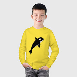 Лонгслив хлопковый детский Косаточка, цвет: желтый — фото 2