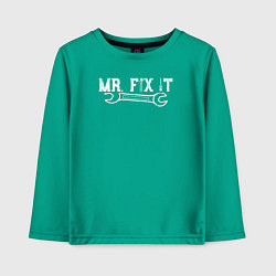 Лонгслив хлопковый детский Mr FIX IT, цвет: зеленый
