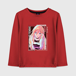 Лонгслив хлопковый детский Ангел кровопролития Satsuriku no Tenshi, Рэйчел Га, цвет: красный