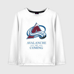 Детский лонгслив Colorado Avalanche are coming , Колорадо Эвеланш