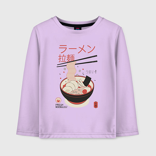 Детский лонгслив Японский стиль рамен / Лаванда – фото 1